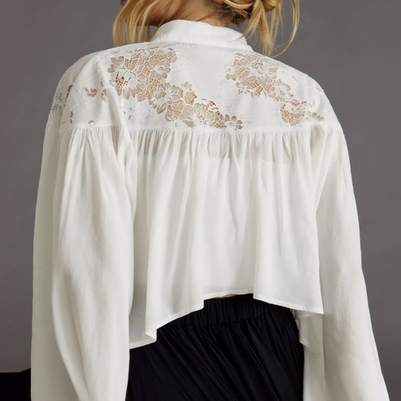 Anthropologie Cropped Lace Shrug - Picture 3 of 6